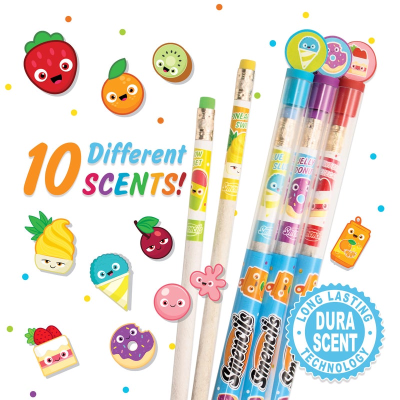 Scentco Smencils - Patented Gourmet Scented Graphite HB #2 Pencils Made from Recycled Newspapers, 10 Count, Gifts for Kids, School Supplies - Image 3